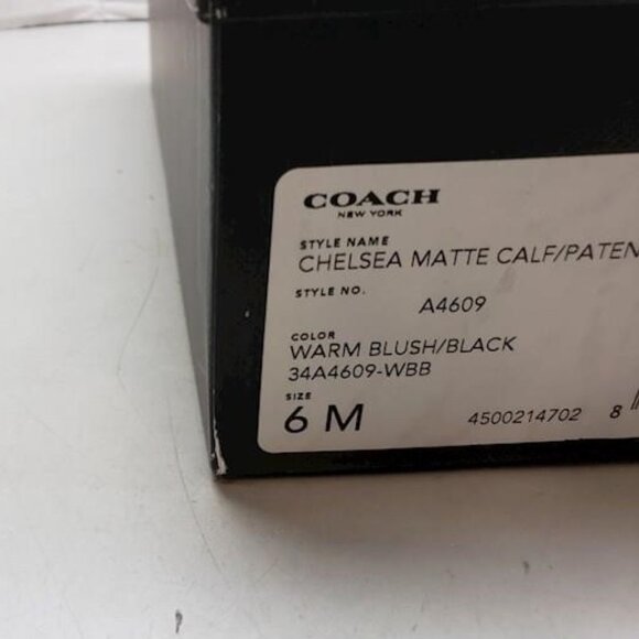 Coach Chelsea Matte/Patent Leather Ballet Flats Warm Blush & Black Size 6 w/ BOX - Picture 5 of 5